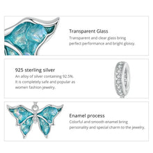 Blue Sparkling Butterfly Pendant