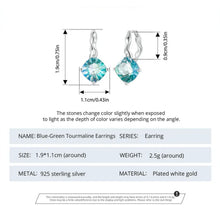 Blue-green Tourmaline Earrings