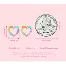 Rainbow Heart Stud Earrings