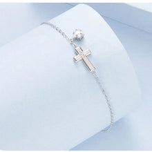 Cross Style Zircon Chain Bracelet