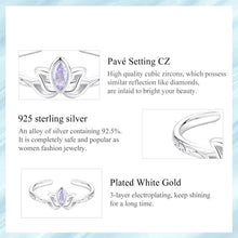 Purple Lotus Opening Ring Vintage