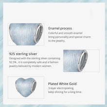 Blue Ocean Heart Charm