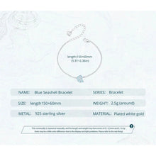 Blue Seashell Chain Bracelet