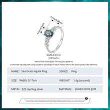 Sea Grass Agate Ring