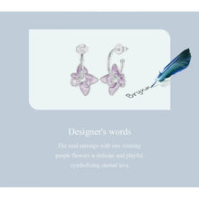 Purple Flower Stud Earrings