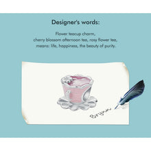 Flower Tea Cup Charm