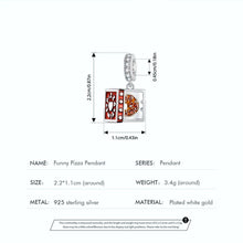 Funny Pizza Pendant Charm