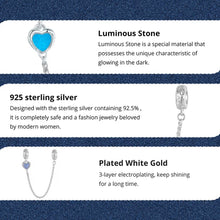 Denim Heart Safety Chain