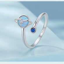 Opal Blue Planet Opening Ring