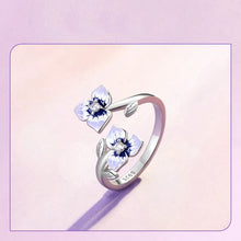 Purple Pansy Open Ring