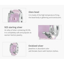Pink Glass Butterfly Bead