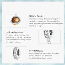 Natural Tiger Eye Stone Planet Charm Pendant