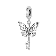 Dancing Key Butterfly Charm Pendant
