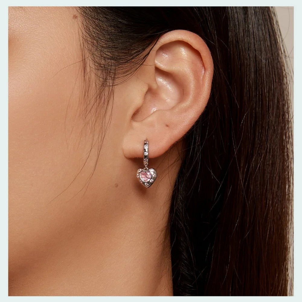 Pink Heart Earrings