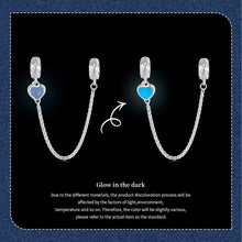 Denim Heart Safety Chain