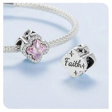 Cross Faith Glass Charm Beads