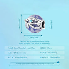 Eye Of Horus Lapis Lazuli Bead