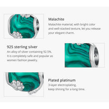 Four Leaf Clover Malachite Bead