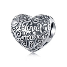 Retro Pattern Heart Charm