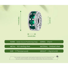 Green Source Positioning Clasp Charm