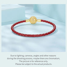 Flower Heart Lock Leather Rope Bracelet