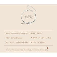 Sparkling Moissanite Snake Chain Bracelet