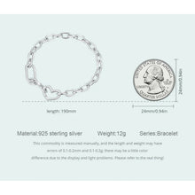 Paperclip Link Heart Chains Bracelet