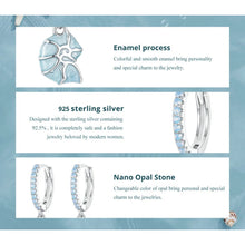 Blue Seashell Earrings