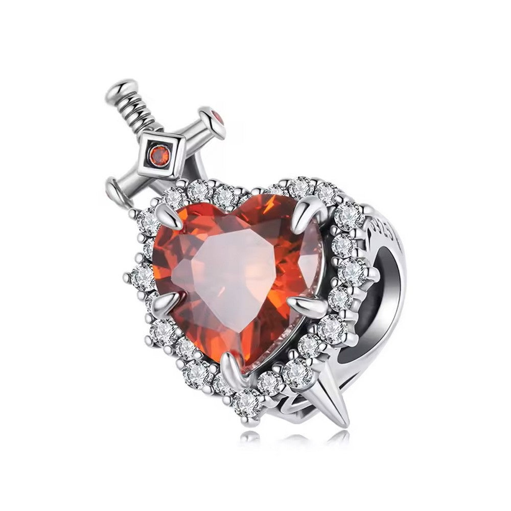 Heart Sword Charm