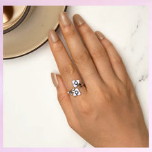 Purple Pansy Open Ring