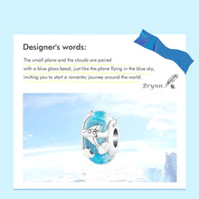 Blue Earth Airplane Charm