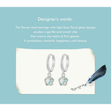 Ice  Flower Hoop Earrings