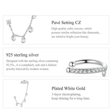 Sparkling Starry Stud Earrings with Clip