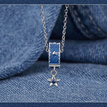 Blue Denim Star Stopper Bead