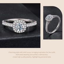 Square Halo 0.5CT Moissanite Ring