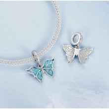 Blue Sparkling Butterfly Pendant