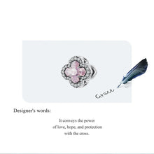 Cross Faith Glass Charm Beads