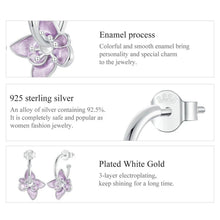 Purple Flower Stud Earrings