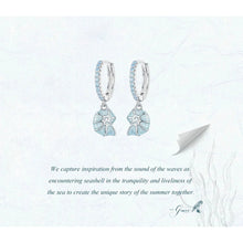 Blue Seashell Earrings