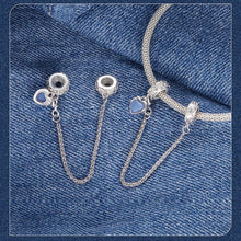 Denim Heart Safety Chain