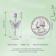 Dancing Key Butterfly Charm Pendant