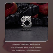 Black Rose Flower Heart Bead