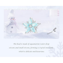 Aquamarine Snowflake Bead Charms