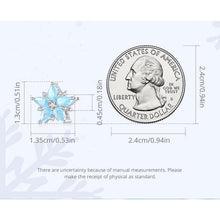 Aquamarine Snowflake Bead Charms