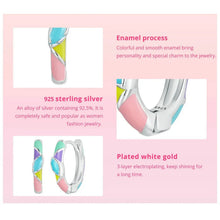 Rainbow Heart Hoop Earrings