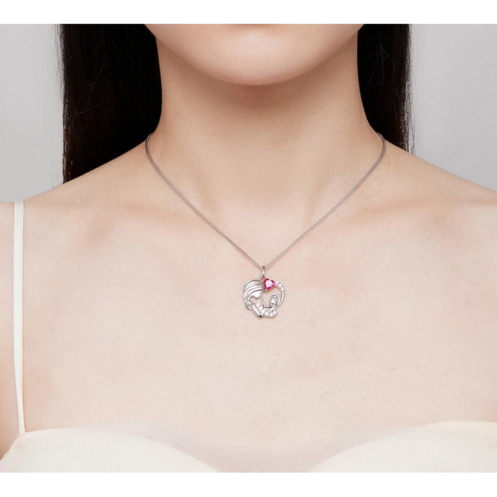 Mother Baby Heart Necklace