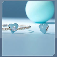 Heart-shaped Blue Planet Charm