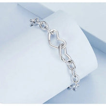 Hearts Chain Bangle Bracelet