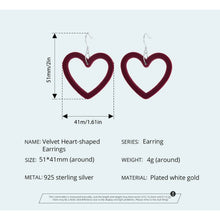 Velvet Heart-shaped Earrings