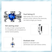 Vintage Blue CZ Cross Pendnat